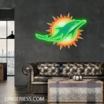 Miami Dolphins Neon Sign Sea Dolphin Swim 1