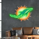 Miami Dolphins Neon Sign Sea Dolphin Swim 1