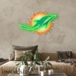 Miami Dolphins Neon Sign Sea Dolphin Swim 1