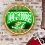 Miami Dolphins Neon Sign Vintage Acrylic 1