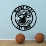 Miami Heat Metal Sign Custom Nba 1