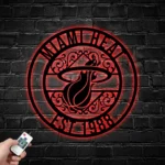 Miami Heat Metal Sign Custom Nba 1