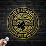 Miami Heat Metal Sign Custom Nba 1