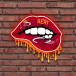 Miami Heat Neon Sign Dripping Lips 1