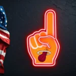 Miami Heat Neon Sign Nba Foam Finger 1