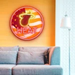 Miami Heat Neon Sign Us Pennant Acrylic 1