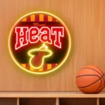 Miami Heat Neon Sign Vintage Acrylic 1