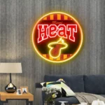 Miami Heat Neon Sign Vintage Acrylic 1