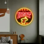 Miami Heat Neon Sign Vintage Acrylic 1