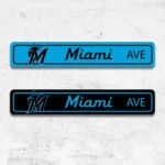Miami Marlins Metal Sign Artistic Mlb 1