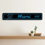 Miami Marlins Metal Sign Artistic Mlb 1