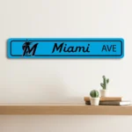 Miami Marlins Metal Sign Artistic Mlb 1