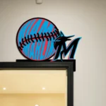 Miami Marlins Metal Sign Logo 1
