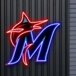 Miami Marlins Neon Sign Marlin M Logo 1