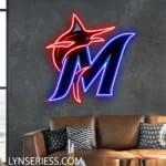 Miami Marlins Neon Sign Marlin M Logo 1