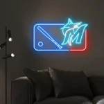 Miami Marlins Neon Sign Mlb Logo 1