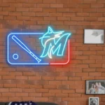 Miami Marlins Neon Sign Mlb Logo 1