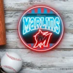 Miami Marlins Neon Sign Retro Acrylic 1