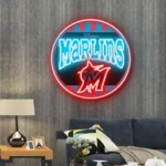Miami Marlins Neon Sign Retro Acrylic 1
