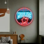 Miami Marlins Neon Sign Retro Acrylic 1
