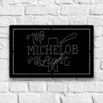 Michelob Metal Sign Light Golf 1