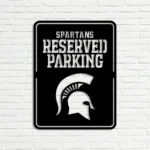 Michigan State Spartans Metal Sign Reserved Parking Logo 1