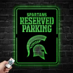 Michigan State Spartans Metal Sign Reserved Parking Logo 1