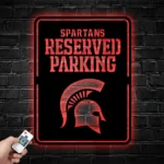 Michigan State Spartans Metal Sign Reserved Parking Logo 1
