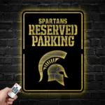 Michigan State Spartans Metal Sign Reserved Parking Logo 1