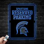 Michigan State Spartans Metal Sign Reserved Parking Logo 1