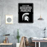 Michigan State Spartans Metal Sign Reserved Parking Logo 1