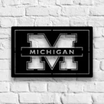 Michigan Wolverines Metal Sign Block M 1