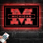 Michigan Wolverines Metal Sign Block M 1