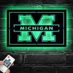 Michigan Wolverines Metal Sign Block M 1
