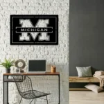 Michigan Wolverines Metal Sign Block M 1