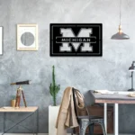 Michigan Wolverines Metal Sign Block M 1