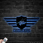 Military Patriotic Metal Sign Custom Airplane 1