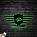 Military Patriotic Metal Sign Custom Airplane 1