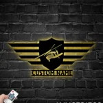 Military Patriotic Metal Sign Custom Airplane 1