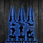 Military Patriotic Metal Sign Custom Bullet Soldier 1
