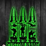 Military Patriotic Metal Sign Custom Bullet Soldier 1