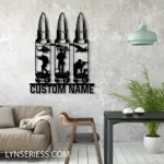 Military Patriotic Metal Sign Custom Bullet Soldier 1