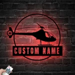Military Patriotic Metal Sign Custom Helicopter Airplane 1
