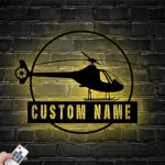 Military Patriotic Metal Sign Custom Helicopter Airplane 1