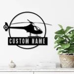 Military Patriotic Metal Sign Custom Helicopter Airplane 1