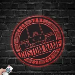 Military Patriotic Metal Sign Custom Jet Plane 1