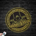 Military Patriotic Metal Sign Custom Jet Plane 1