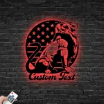 Military Patriotic Metal Sign Custom Lion 1