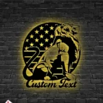 Military Patriotic Metal Sign Custom Lion 1