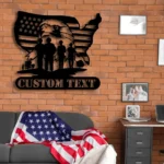Military Patriotic Metal Sign Custom Patriotic Us Military 1